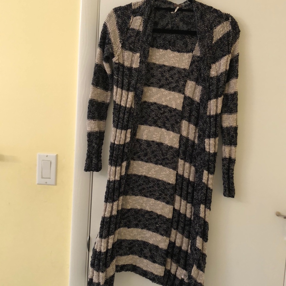 long knit cardigan
